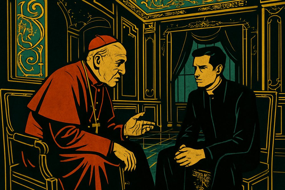 Two cardinals in conversation