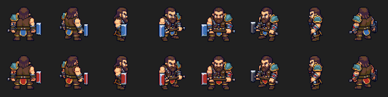 Rill Farfound, idle, eight headings, both team colours.